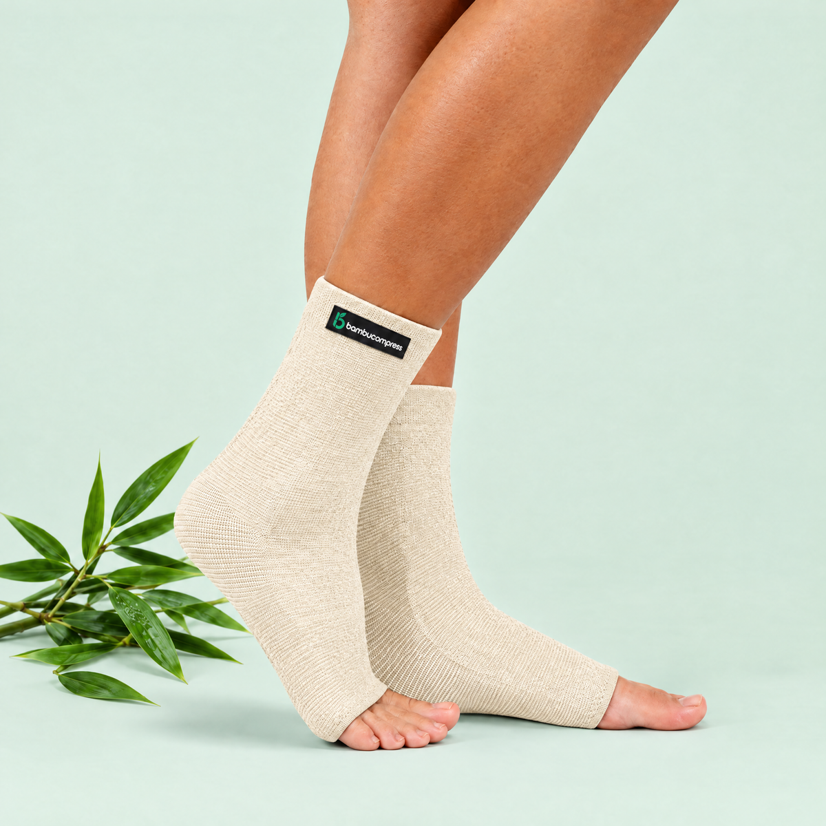 FLEX+ Bamboo Arch & Ankle Sleeve | Cream