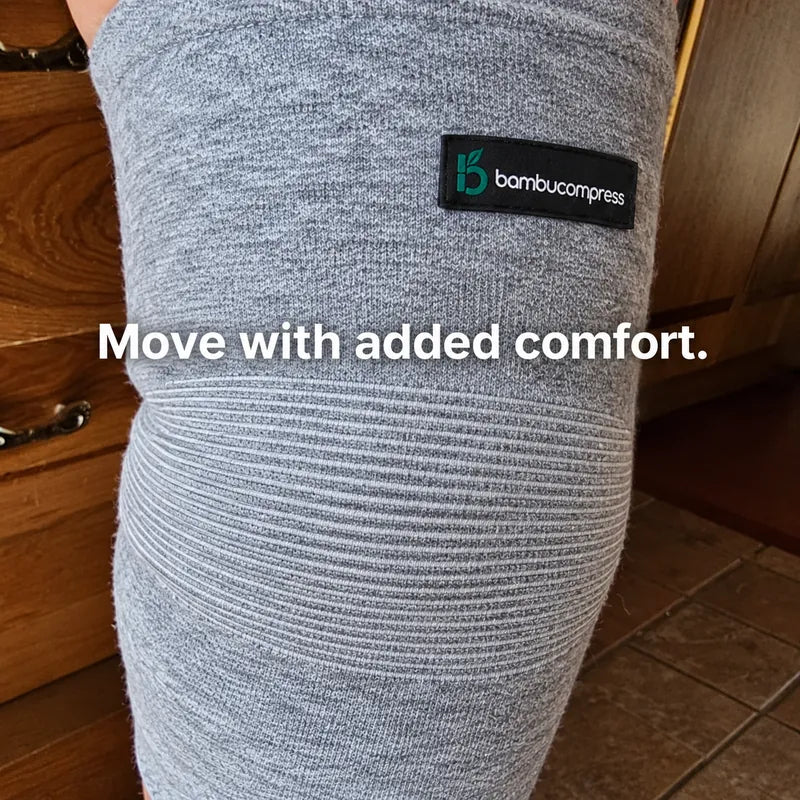 BambuCompress knee sleeve customer photo: Move with added comfort.