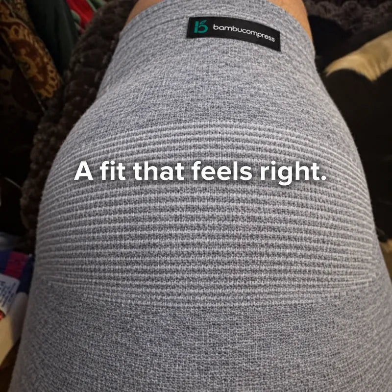 BambuCompress knee sleeve customer photo: A fit that feels right.