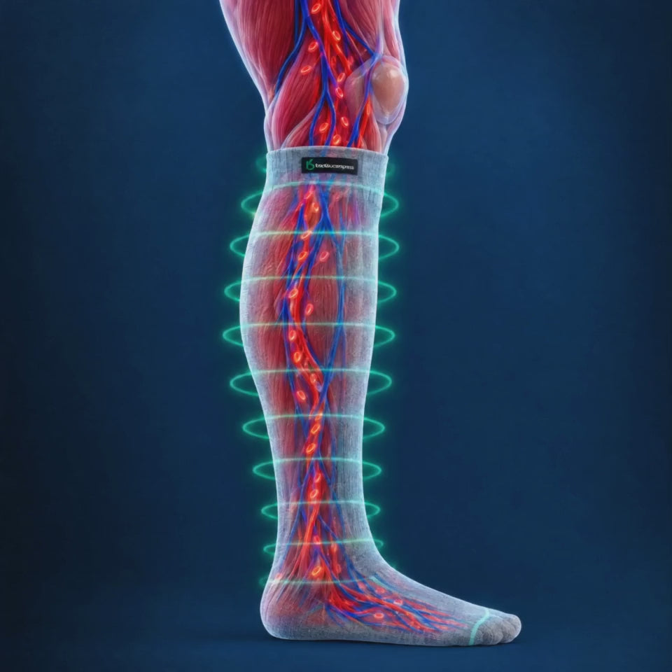 EASE+ Bamboo Compression Socks gentle compression animation
