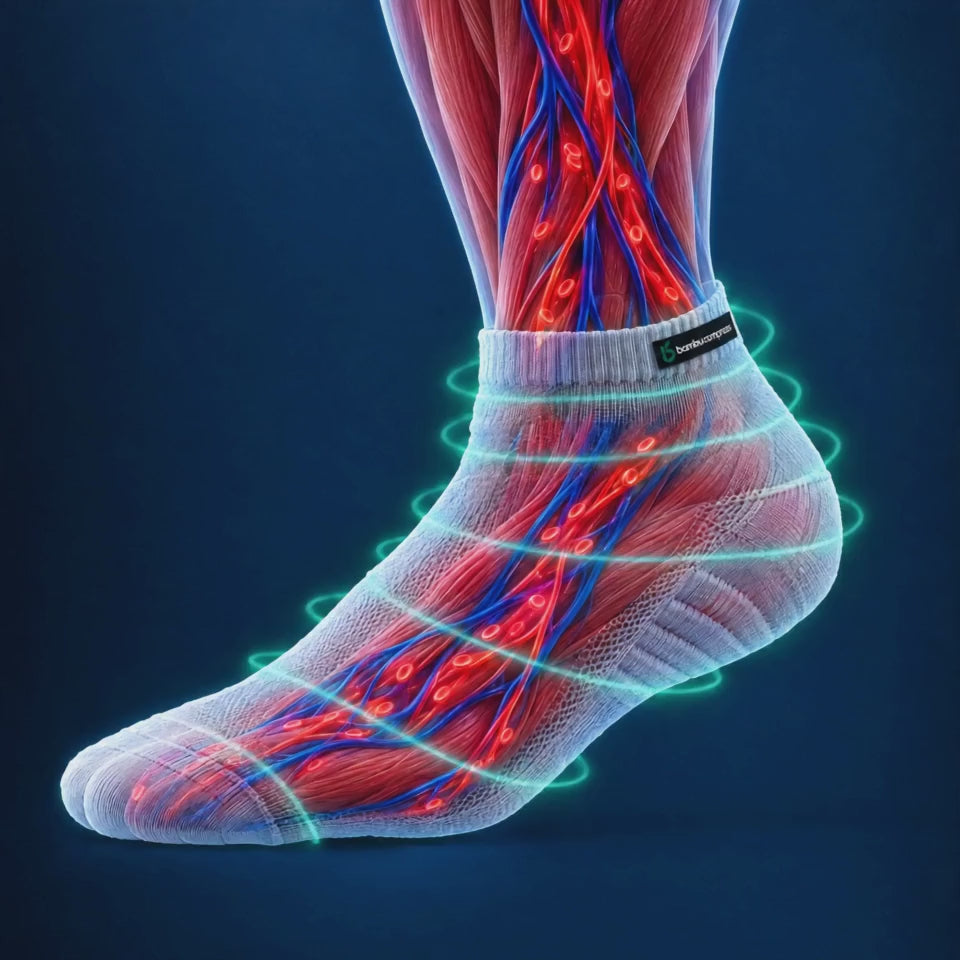 STEADY+ Cushion Low Socks gentle compression animation